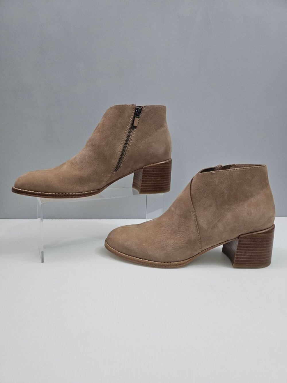 Eileen Fisher Melrose Ankle Bootie Womens 11 Earth Tan Nubuck Block Heel Boot - Picture 2 of 14